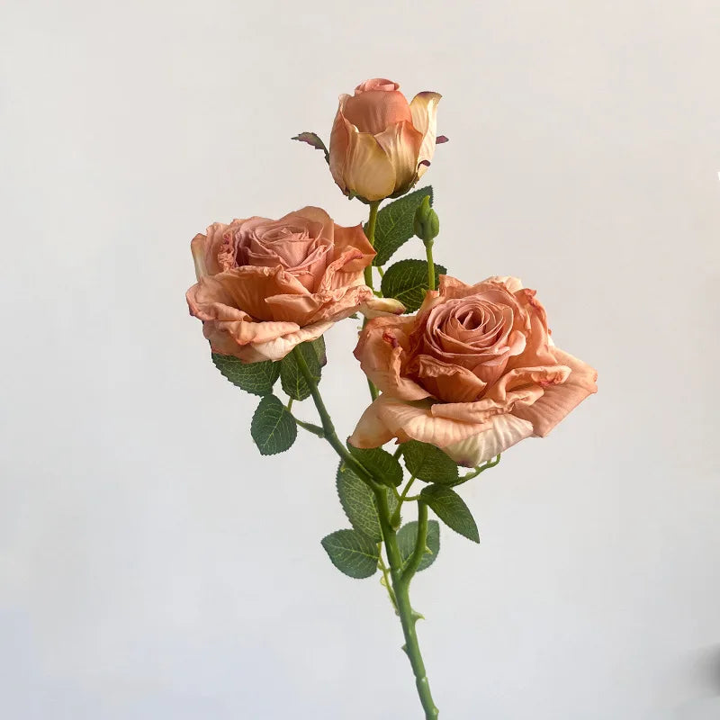 bouquet roses artificielles fleurs soie décoratives mariage anniversaire intérieur decoration