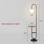 lampe sol moderne or marbre blanc plateau métal minimaliste