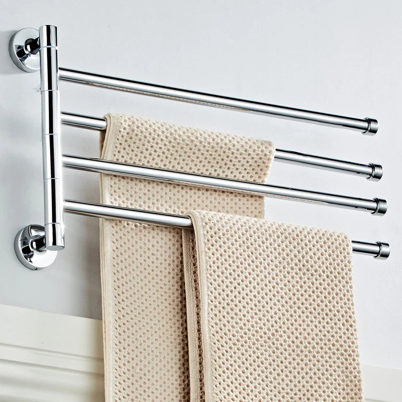 porte serviettes chrome acier inoxydable crochet moderne vis salle bain rotation mur fixe