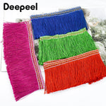 franges décoratives rubans frisés polyester rouge bleu rose jaune vert 10cm textiles decoration