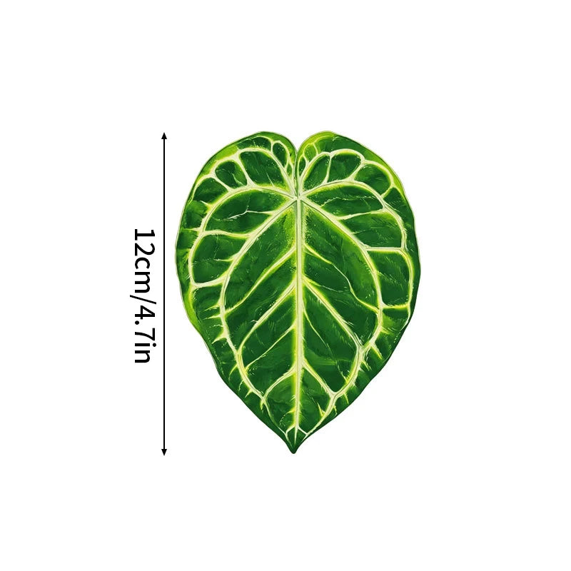 coasters feuilles tropicales vert blanc rose antidérapants moderne protége comptoir cuisine
