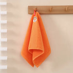 serviette coton animaux brodés jaune gris enfant rapide absorbante face toilettage