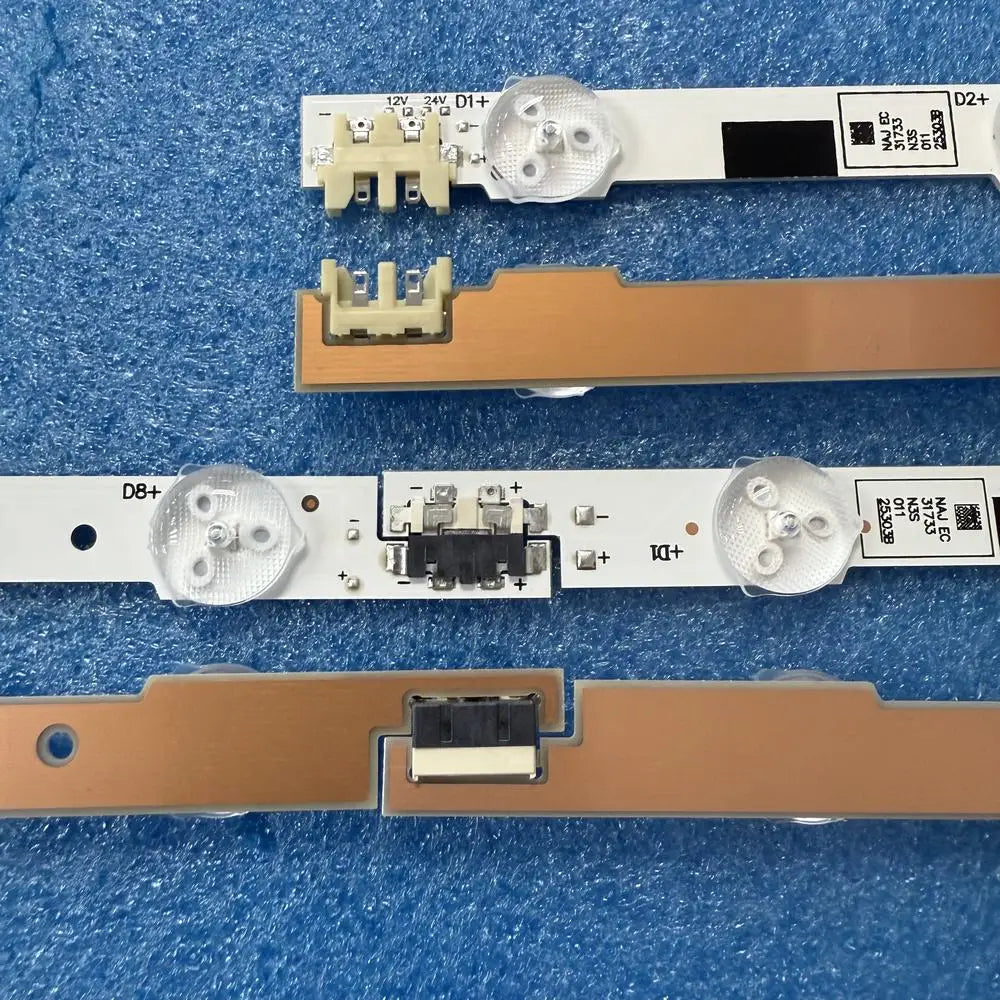 bande lumineuse led blanc fixations boutons connecteurs moderne sans câble aluminium
