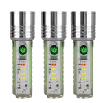 lampe torche led rechargeable projecteur haute puissance résistant chocs argent vert noir