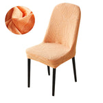 housse chaise extensible jacquard gris moderne fauteuil salle manger banquet