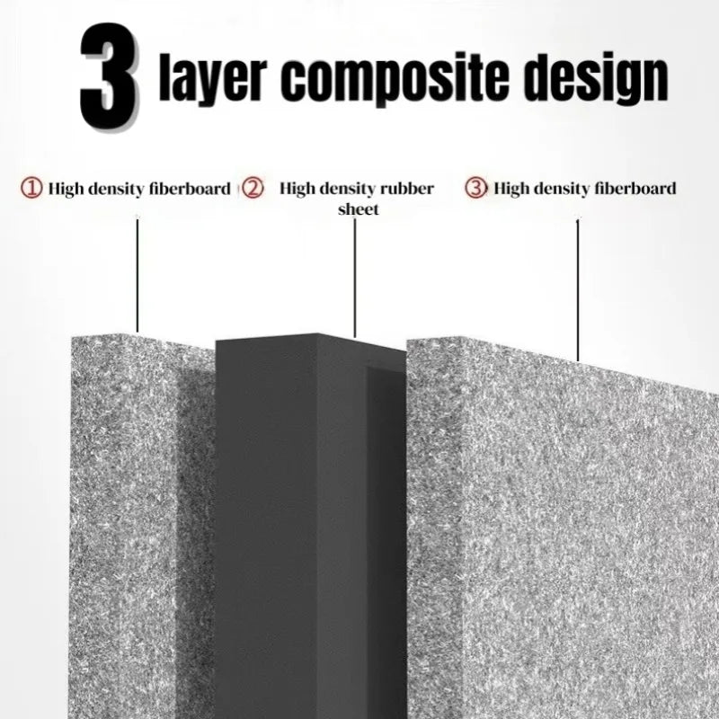 tapis absorption chocs isolation sonore texture granulée moderne noir 5cm épais