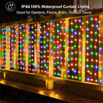 rideau lumineux led blanc multicolore clips moderne panneau solaireextérieur noël vacances