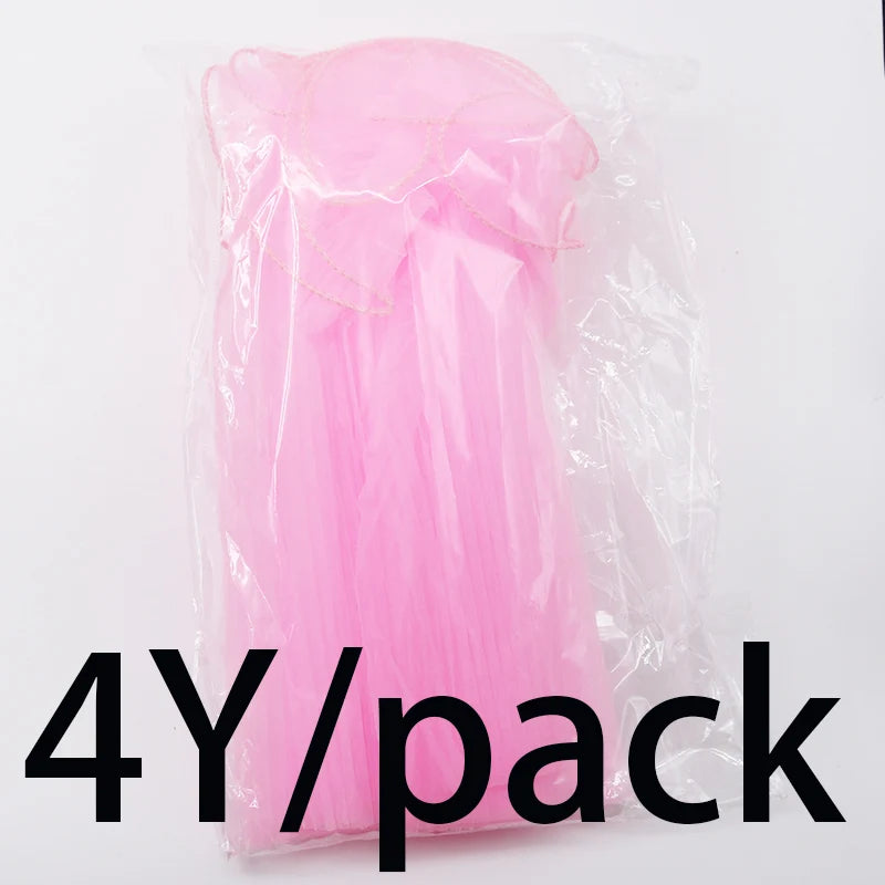 accessoires cheveux blanc rose noir organza plissé translucide élégant romantique adhésif rose artificielle