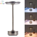 lampe table led rechargeable sans fil intensité réglable moderne noir or argent