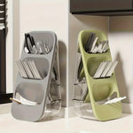 porte couverts transparent moderne gris vert rose cuillères fourchettes couteaux utilisation multiple réutilisable plastique