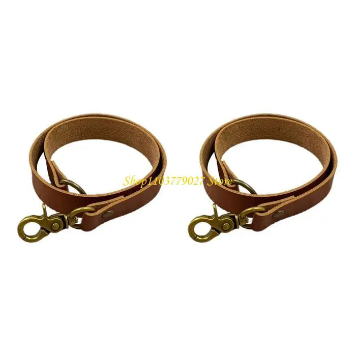 attaches rideaux cuir vintage boucles dorées sans perçage rustique anneaux accessoires deco blanc marron