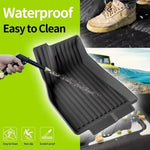 tapis sol voiture noir rayures horizontales moderne intérieur imperméable caoutchouc fibre synthétique toutes saisons