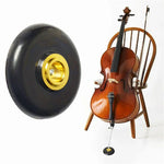 support violoncelle adhésif noir doré moderne 95mm diamètre 26mm hauteur