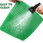 tapis nidification poules coussin oeufs mat plastique vert jaune gris noir