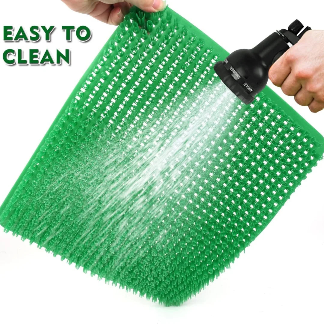 tapis nidification poules coussin oeufs mat plastique vert jaune gris noir