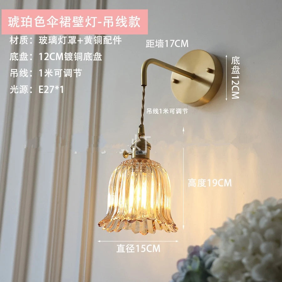 lampe murale moderne or transparente rayures horizontales vintage entrée cuisine salle manger