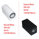 applique murale led moderne noir blanc 80x80 150x80 flux 249 2000 lumens.gca