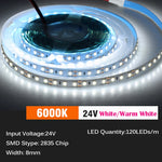 Bande LED en blanc froid utilisee dans une cuisine moderne
