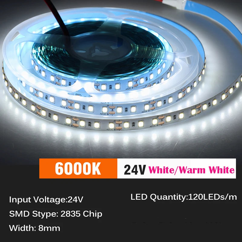 Bande LED en blanc froid utilisee dans une cuisine moderne
