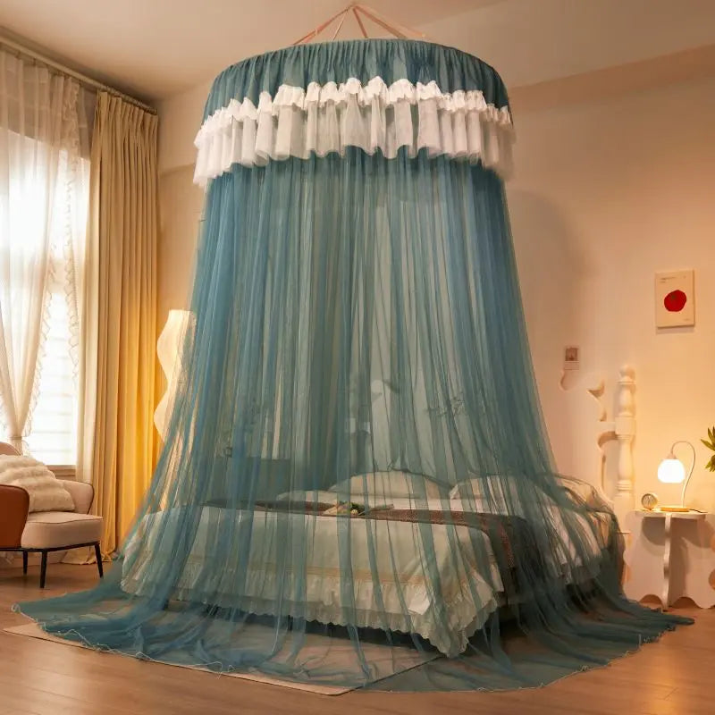 rideau lit blanc rose bleu violet translucide classique romantique plié maison polyester unisexe