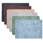 tapis table moderne fleurs feuilles noir marron beige gris vert bleu respectueux environnement 43x30cm