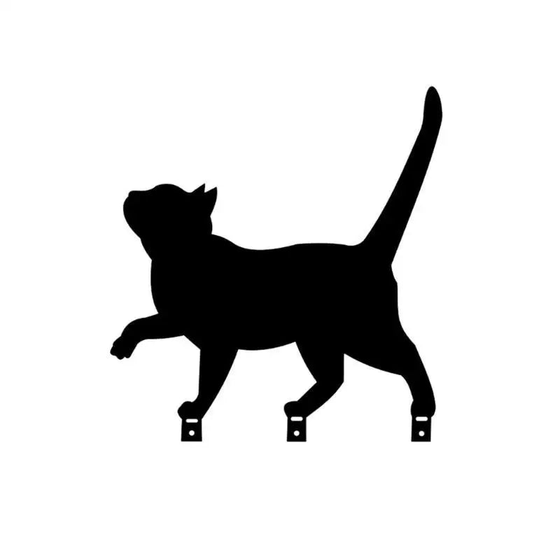 statue silhouette chat noir minimaliste jardin art décor