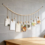 guirlande décorative boho coeurs flèches clips bois naturel doré rustique