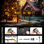 lampe solaire étanche extérieure noire moderne transparente piquet 9cm 36cm led jardin