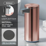 distributeur savon automatique gris métallisé lisse moderne minimaliste mousse liquide
