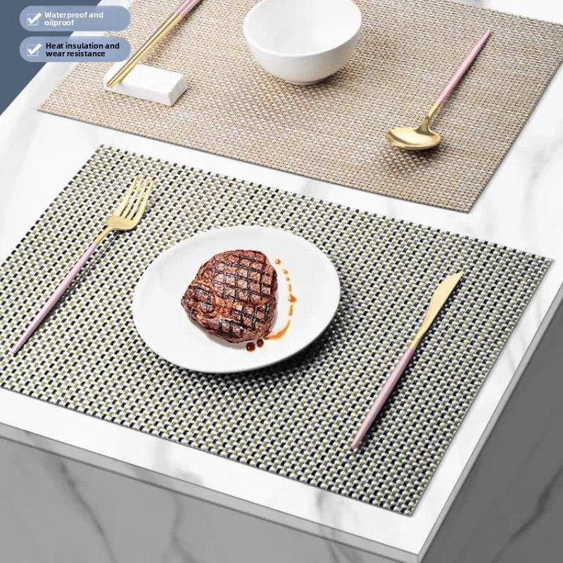 tapis protection moderne plastique noir doré rectangle vaisselle cuisine respectueux environnement