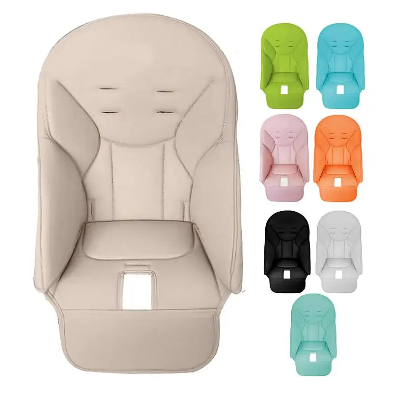 chaise haute bébé housse rembourrage tissu satiné polyester coton PVC moderne beige noir vert