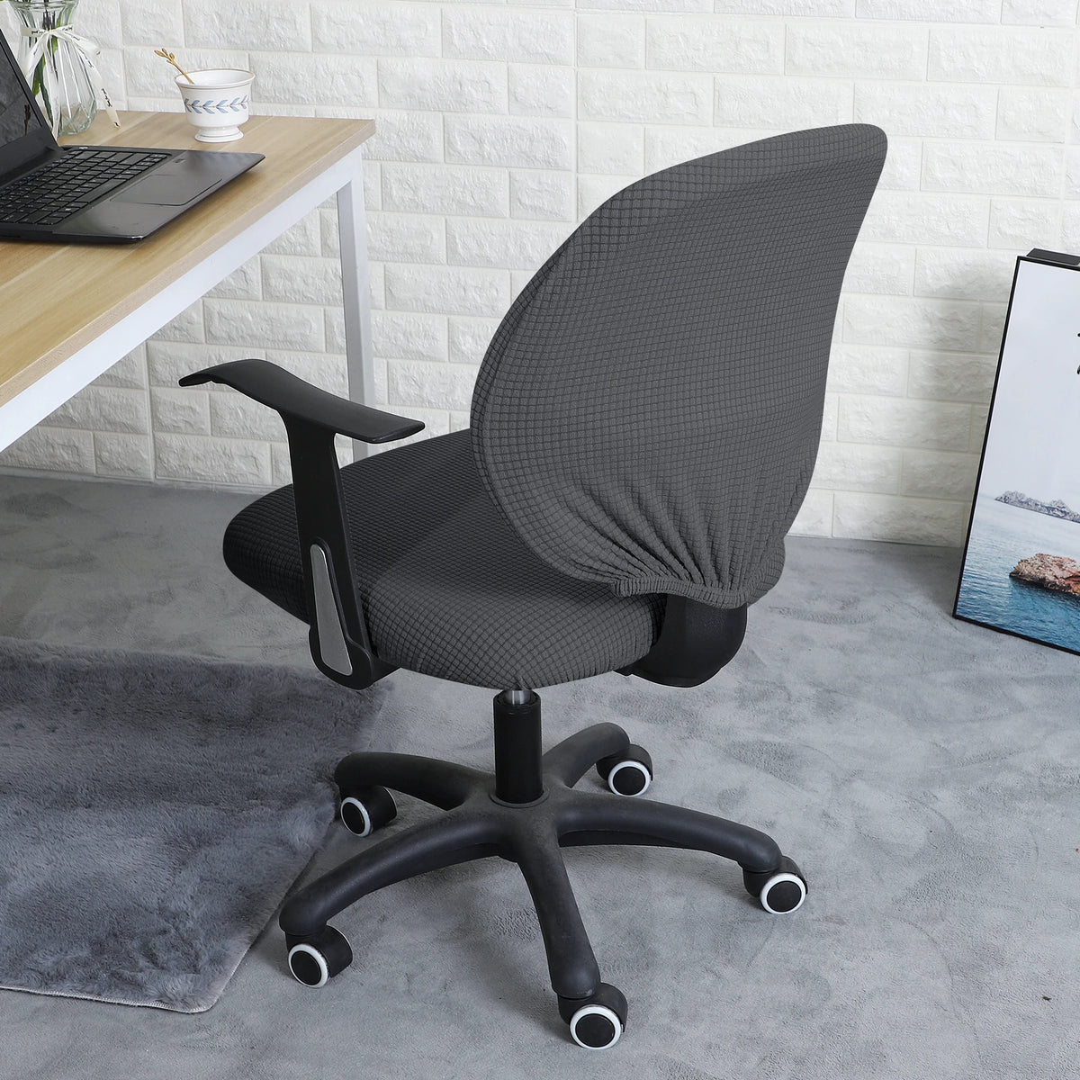 chaise moderne tissu gris résistance eau ordinateur fauteuil mariage banquet