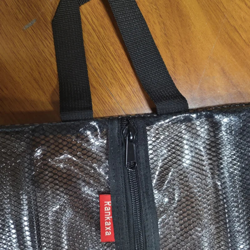 sac rangement chaussures gris transparent zip utilitaire réutilisable texture grillagée multifonctionnel antihumidité