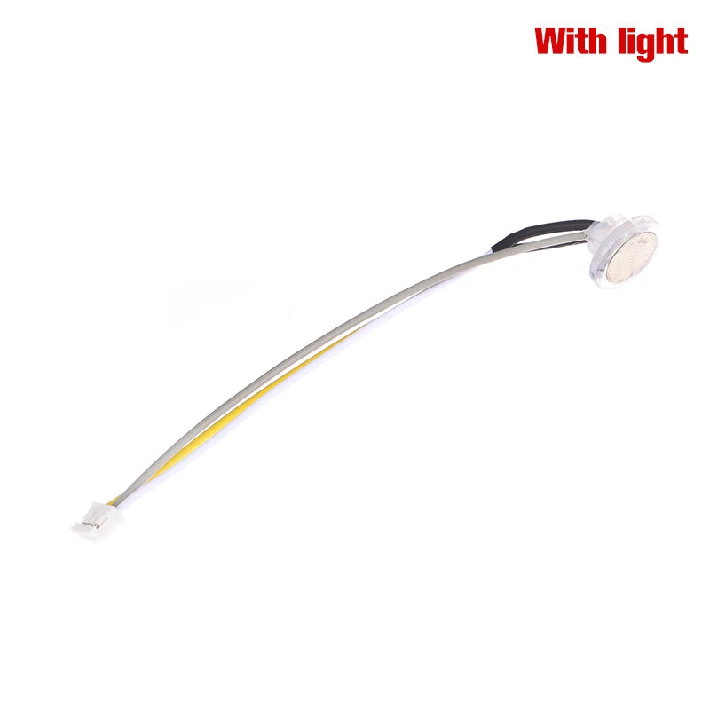 interrupteur tactile rouge fil argenté technique industriel transparent sans lampe