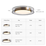 luminaire plafonnier led moderne minimaliste noir doré blanc gauze texturée semi transparent acrylique