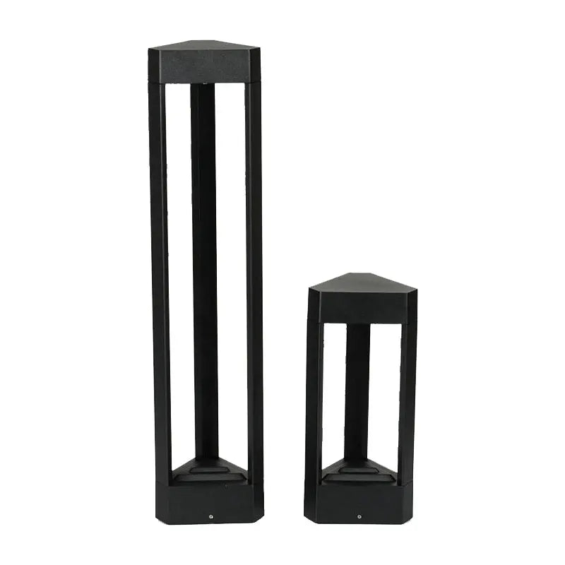 lampe extérieure led moderne noir ip65 étanche 600mm rectangulaire minimaliste