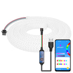 ruban néon flexible multicolore réticulé intelligent ip67 contrôleur télécommande led moderne