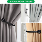 crochet mural moderne noir uni opaque crochets vis bouchons