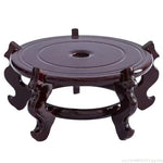 support plante sculpté motifs floraux classique marron foncé étagère décoration intérieure plantes fleurs