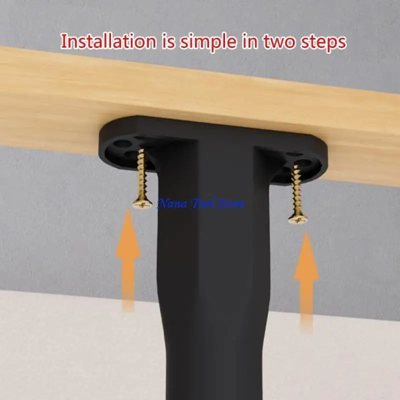 supports pieds réglables meuble noir incurvé moderne surface lisse fixations vis tige filetée adjustable
