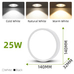lampe led 5w 10w 15w 25w noir blanc moderne surface vis fixée abat jour