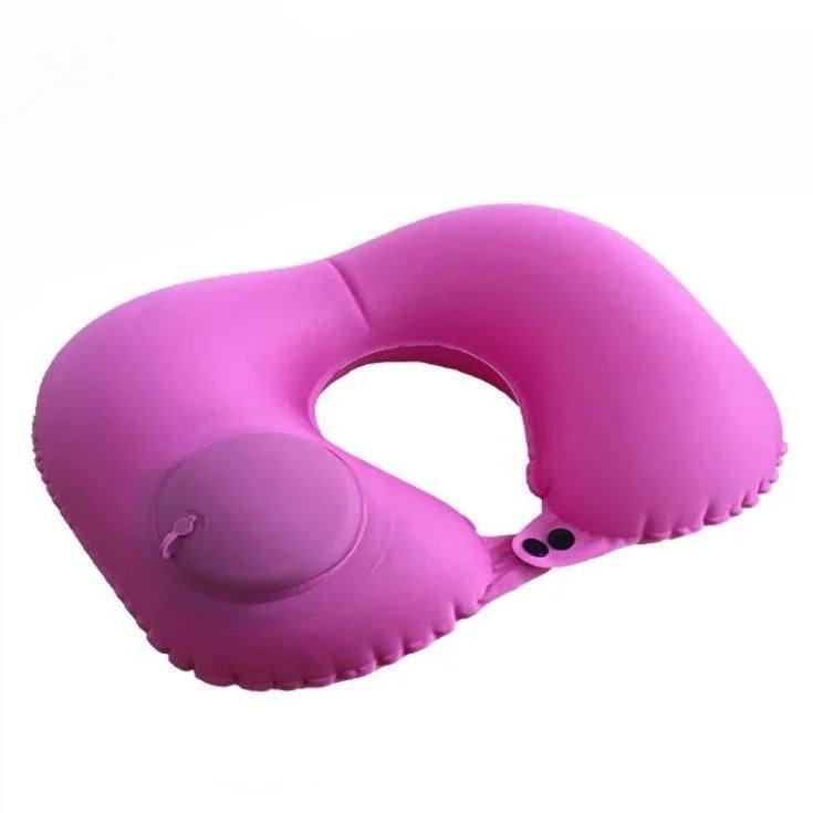 oreiller voyage forme coton gris doux ergonomique fixations voyage massage sieste portable extérieur