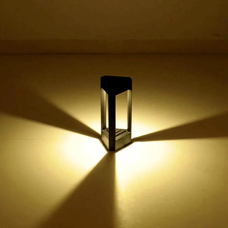 lampe extérieure led moderne noir ip65 étanche 600mm rectangulaire minimaliste