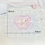 nappe dentelle rose blanche motifs floraux shabby chic romantique hiver noël table chambre salon