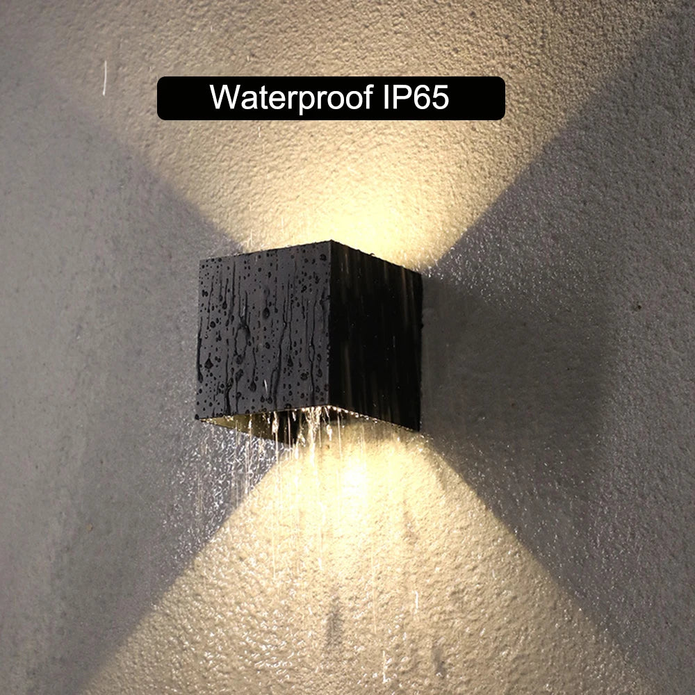 applique murale moderne led extérieure aluminium noir blanc contemporaine minimaliste hydrofuge 2492000lm