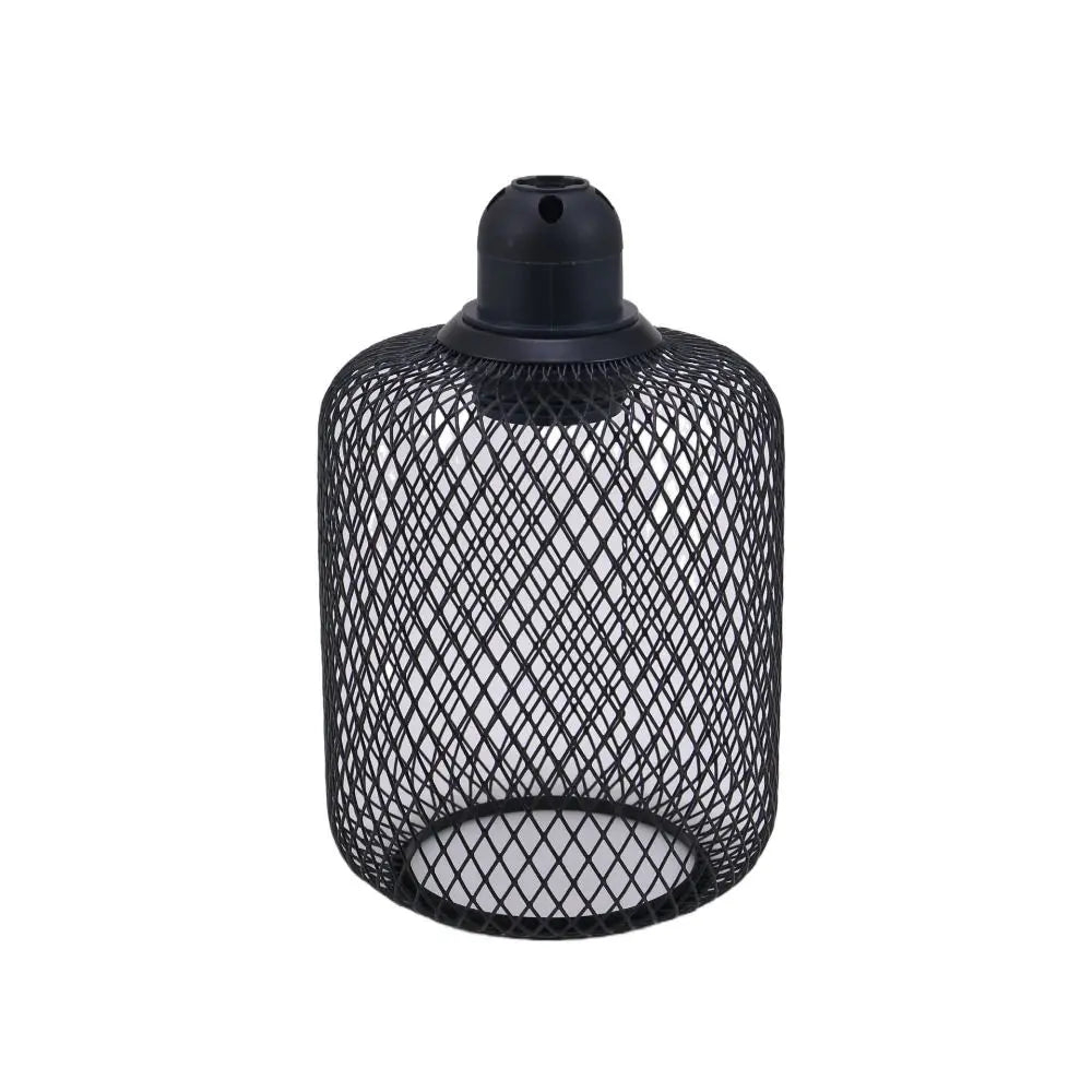lampe suspendue industrielle filtre ampoule filament noir doré blanc métal maille opacité vintage