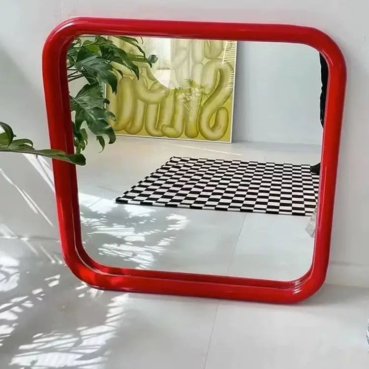 miroir mural moderne rectangle couleur argenté décoration brillante transparent chambre salon