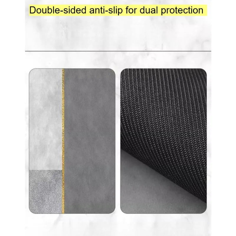 tapis sol gris moderne absorbant rapide salle bain mat uni doux 50x80cm