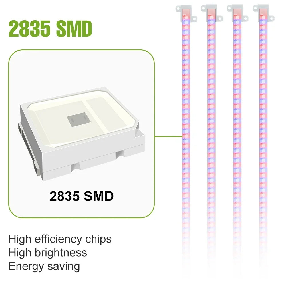 lampe led plante 30 50cm blanc rose bleu moderne clips adaptable usb