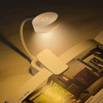 lampe lecture flexible led rechargeable blanc moderne clips usb charge